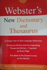 Image of Webster's new Dictionary and Thesaurus